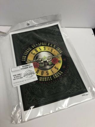 Guns N ' Roses 2016 Las Vegas Tmobile Memorabilia set 7