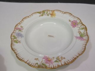 Rare M.  Redon Limoges Porcelain France Hand Painted Coverd Cheese Keeper Dish 8