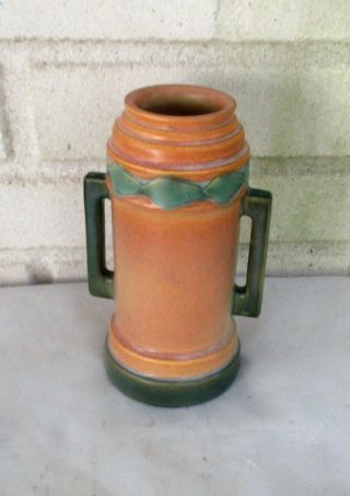 Antique Roseville Art Pottery Futura Handled Vase Beer Mug Nickname