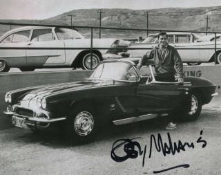 George Maharis Signed Autographed Route 66 Buz Murdock Corvette Photo