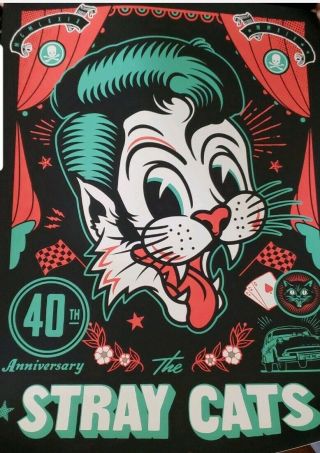 Stray Cats Poster Greek Theatre L.  A