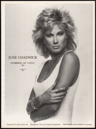 June Chadwick - " V " _original 1984 Trade Print Ad / Poster_publicity Promo Ad