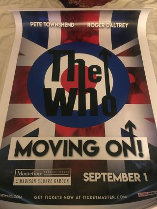 Who Poster 2019 Tour.  Sept 1st Msg Nyc Pete Townsend Roger Daltry Kieth Moon