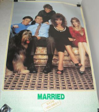 Rolled 1987 Married With Children Tv Cast Poster With Neighbor Marcy Photo
