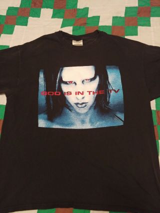 Marilyn Manson Vintage T Shirt Xl 1998 God Is In The Tv Authentic