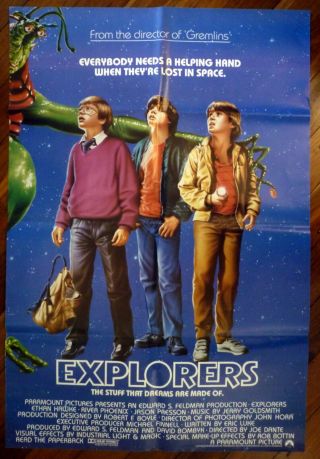 Explorers 1985 Australian One Sheet Movie Poster River Phoenix