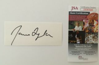 James Taylor Signed Autographed 2x5 Card Jsa Certified Musician