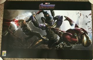Sdcc Comic Con 2019 Marvel Avengers Endgame Signed Poster Ryan Meinerding Rare