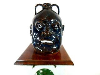 Marvin Bailey Face Jug,  Pottery,  Folk Art 10 " X8 "