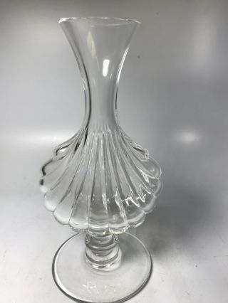 Vintage Baccarat Crystal France Sea Clam Shell Vase 8.  5