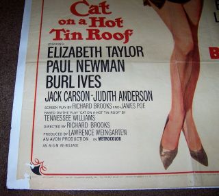 Cat on a Hot Tin Roof/BUtterfield 8 1 - sheet 1966 Movie Poster Elizabeth Taylor 2