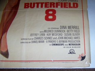 Cat on a Hot Tin Roof/BUtterfield 8 1 - sheet 1966 Movie Poster Elizabeth Taylor 3