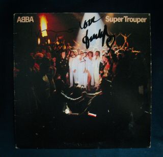 Abba Autographed Trouper Album By Benny,  Frida & Bjorn