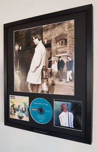 Oasis Definitely Maybe Framed Album Artwork/ Cd - Liam Gallagher