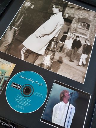 OASIS Definitely Maybe Framed Album Artwork/ CD - Liam Gallagher 2