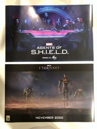 Sdcc 2019 Marvel Studios Exclusive The Eternals & Agent Of Sheild Posters Rare