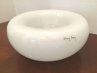 Heavy Henry Dean Hand Blown Art Glass Bowl 2