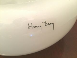 Heavy Henry Dean Hand Blown Art Glass Bowl 3