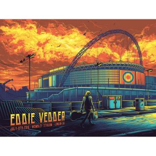 Eddie Vedder London Poster Art Print 2019 Pearl Jam Mumford Show Ed Wembly Uk