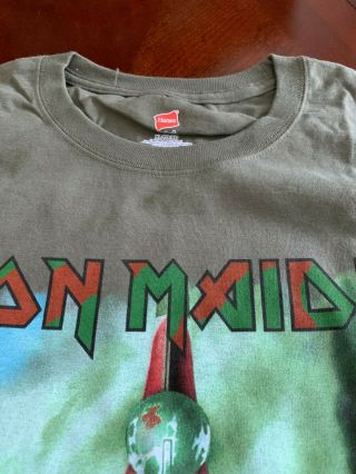 IRON MAIDEN ACES HIGH T SHIRT ADULT XL MILITARY GREEN VERY RARE LEGACY 4