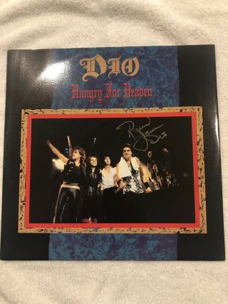 Dio Album Hungry Dor Heaven Signed By Ronnie James Dio Vintage Rare Look