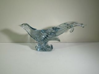 1940s Paden City Glass Co - Light Blue Chinese Pheasant Figurine
