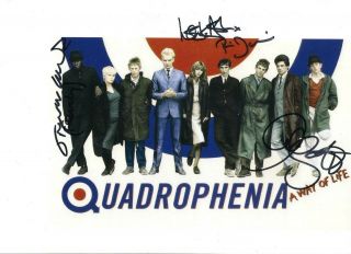 Quadrophenia Signed By Phil Daniels,  Mark Wingett,  Trevor Laird & Leslie Ash