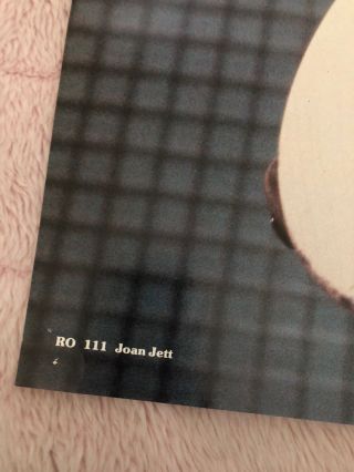JOAN JETT RO 111 Printed In Holland Vintage Poster Rare 2