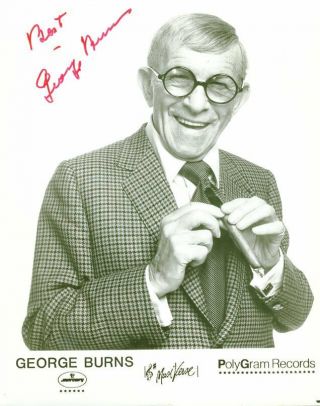 George Burns Jsa Authenticated Signed 8x10 Photo Autograph