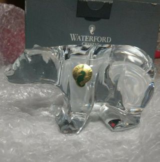 Waterford Crystal Bear Sculpture Figurine Figure - / Box