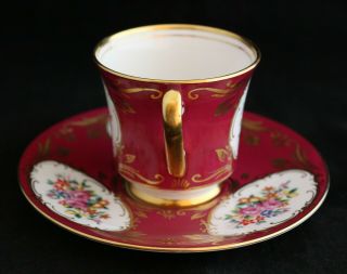 Set 6 Royal Chelsea England Bone China Rose Floral Gold Tea Cups & Saucers 5013A 7