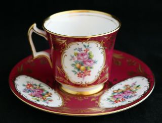 Set 6 Royal Chelsea England Bone China Rose Floral Gold Tea Cups & Saucers 5013A 8