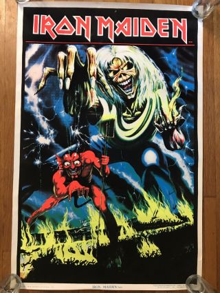 Iron Maiden Blacklight Poster 1983 Vintage Rare Funky 1983 803