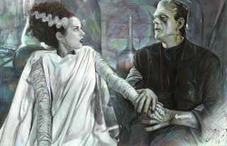 2 Of 50 Bride Of Frankenstein 13x19 Art Print Signed By Frederick Cooper W/coa