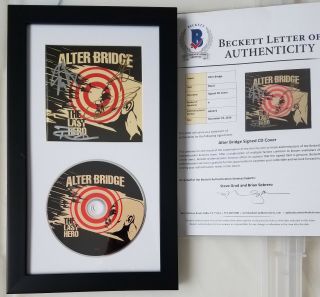 Alter Bridge Signed Cd Display Beckett Loa Bas Rock Band Album Autographed