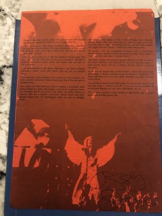 Ozzy Osbourne Signed 2 Signitures On 1 Page Uk Blizzard Of Oz Tour Book Rare