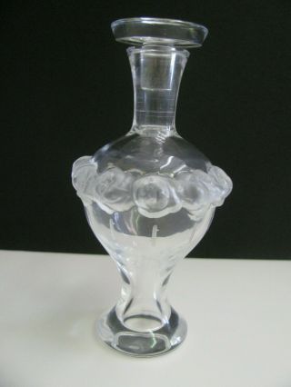 Vtg Lalique Crystal Perfume Bottle 