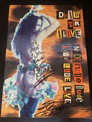Dead Or Alive.  Nude Live Programme.  Signed By Pete And Steve