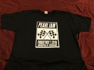 Pearl Jam - Indianapolis May 7 2010 Tour T - Shirt Size Xl Backspacer Vedder