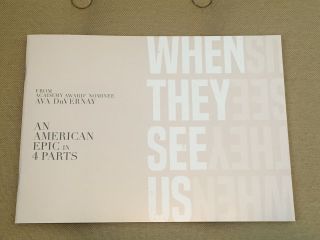 Ava Duvernay When They See Us Hbo Fyc Emmy Awards Booklet 32 Pages 10 " X 7.  25 "