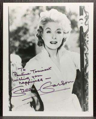 Greer Garson Autograph 8x10 Bw Signed Photo Oscar Winning Actress Mrs.  Miniver