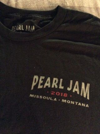 Pearl Jam Tour T Shirt Missoula Montana Size Large