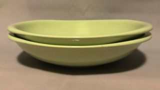 2 - Russel Wright Iroquois Casual China Lettuce Green Gumbo Bowls - Htf