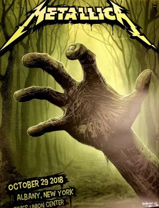 Metallica Poster Albany York VARIANT 10/29/2018 Artist S/N /60 Ron Ransom 4
