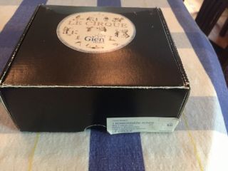 Gien France Bonbonniere Candy Box Trinket w Lid Le Cirque NIB Rare Faience 7