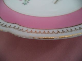 Sevres porcelain china low tazza footed serving plate 8.  75in butterflies gold 7
