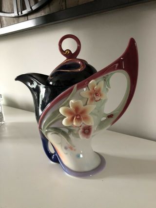 Franz Porcelain “flora & Flutter” Teapot
