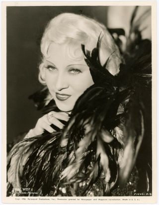 Bawdy Sex Symbol Mae West Belle Of The Nineties Vintage 1934 Glamour Photograph