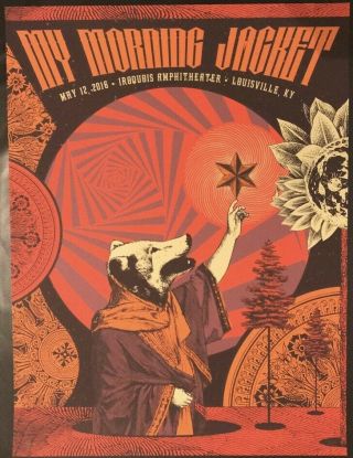 My Morning Jacket 5/12/2016 Louisville Ky Official Concert Poster Signed Ap X/20