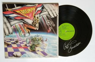 Rik Emmett Of Triumph Real Hand Signed Just A Game Vinyl Record